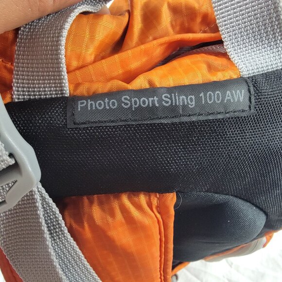 Lowepro Photo Sport Sling 100 AW Camera Backpack Orange Gray Water Resistant - Picture 6 of 11